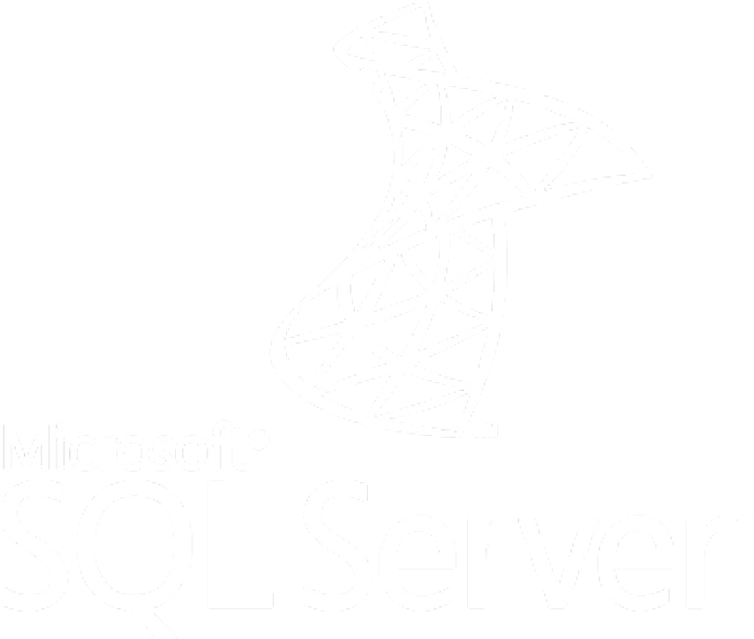 Microsoft SQL Server White Logo