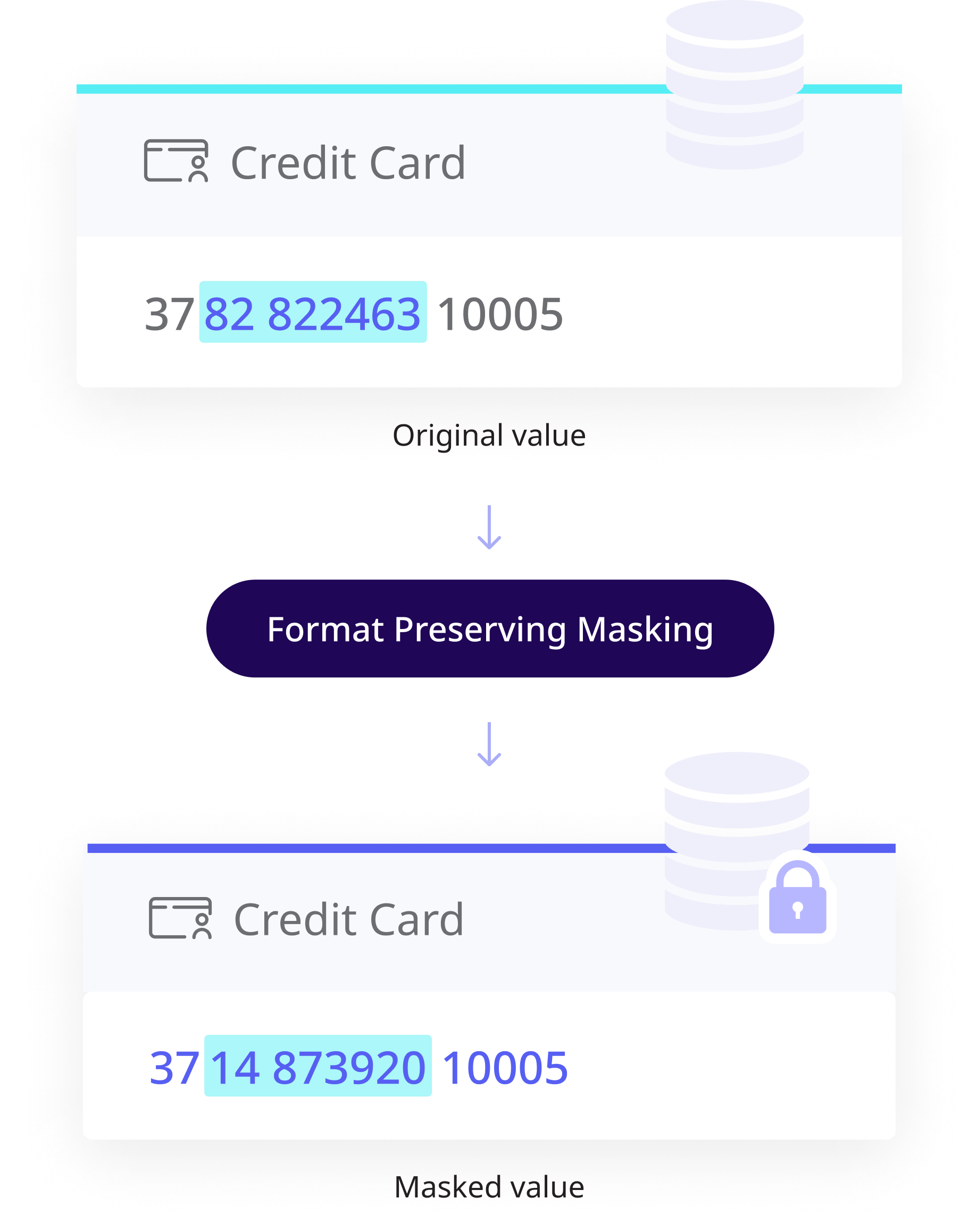 Illustration of advanced data masking techniques