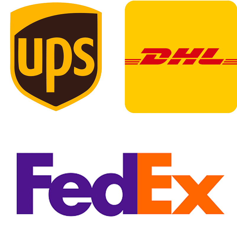 UPS, FedEx, & DHL Logos
